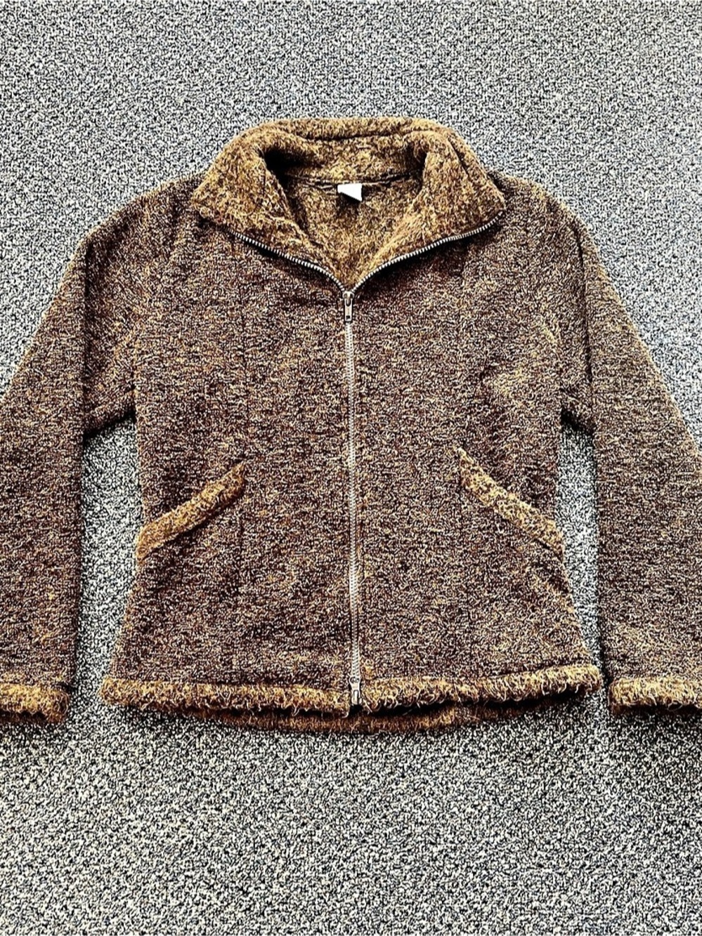 Prana Fleece Full Zip Jacket Brown Small
